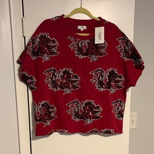 Stewart Simmons Sequined Gamecock T Shirt NWT